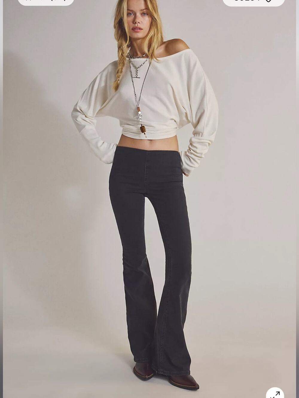 Free People Penny Pull-On Flare Jeans Size 27